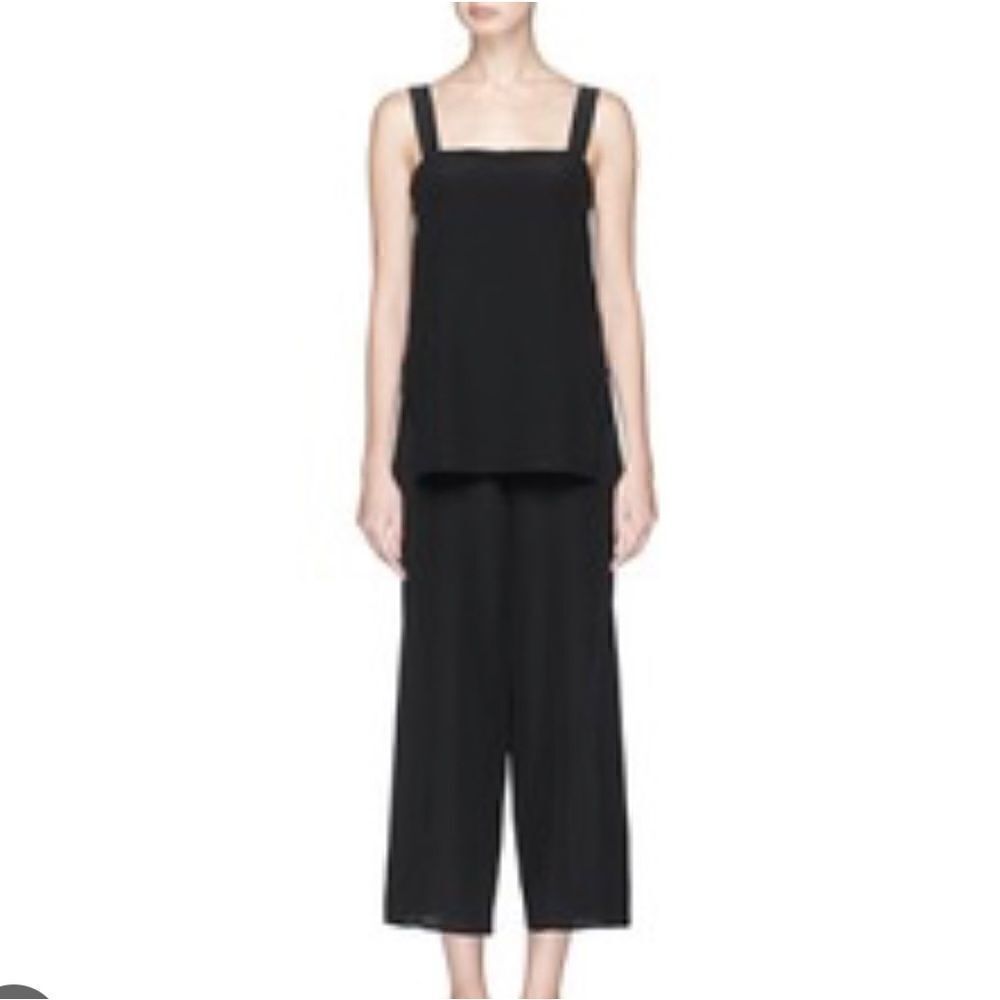 New Theory Dinnlean Black Silk Jumper